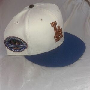 New Era White and Blue LA Hat “BACK 2 CALI” RUSHMORE